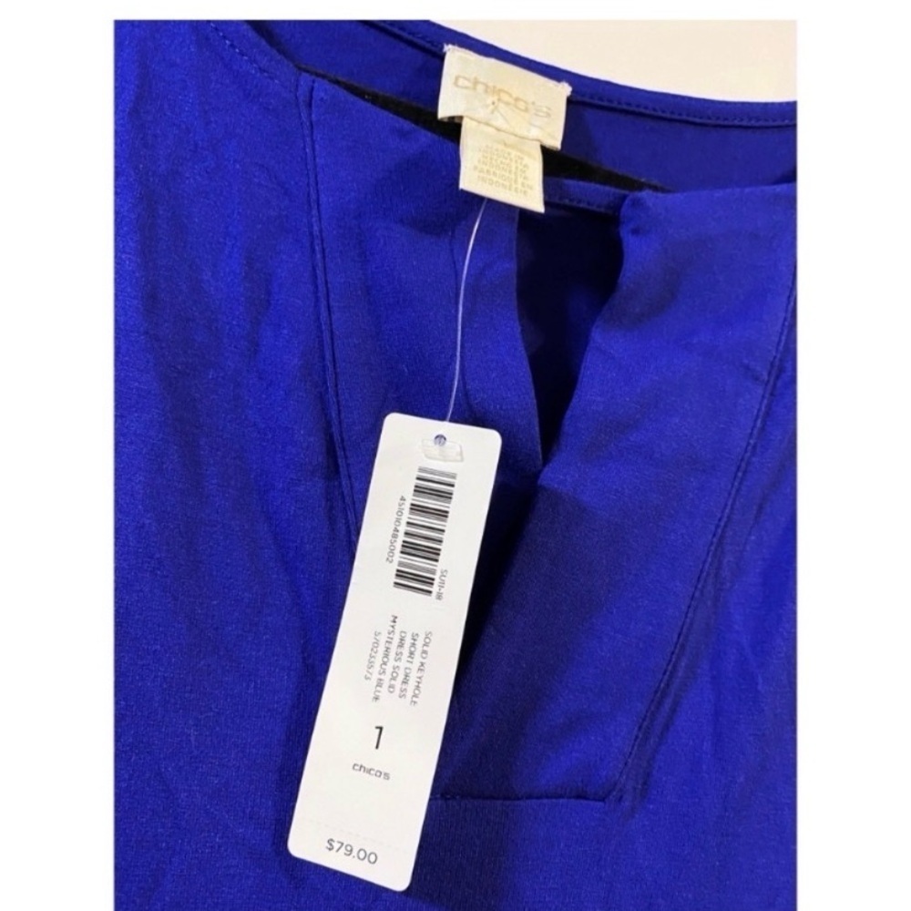 CHICO’S Royal Blue Swing T Shirt Dress Size - Picture 4 of 5